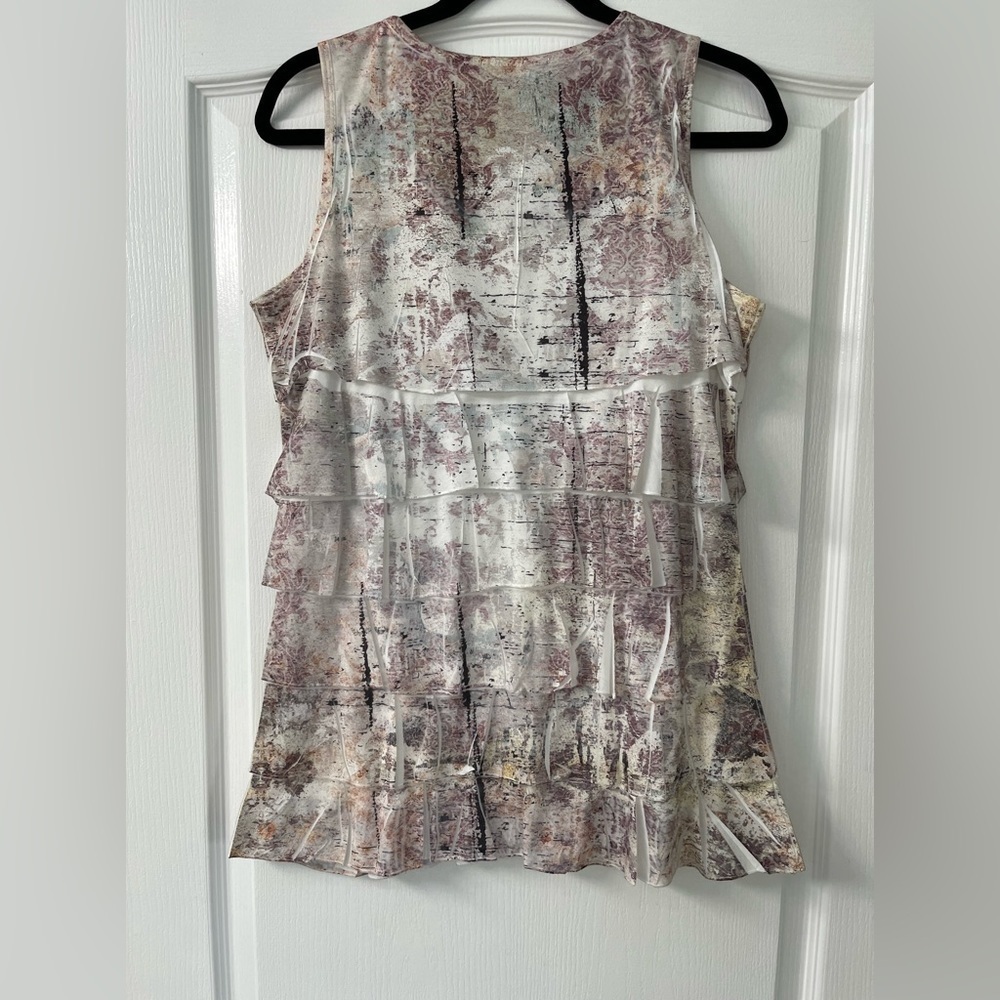Coldwater Creek Ruffled/Layered Tank - Picture 2 of 6